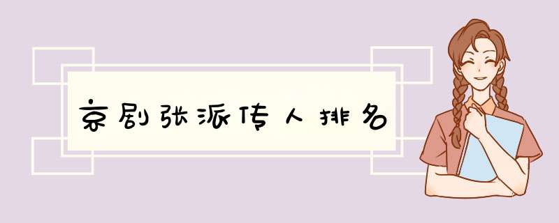 京剧张派传人排名,第1张