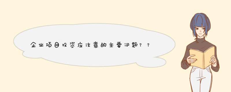 企业项目投资应注意的主要问题？？？？？,第1张