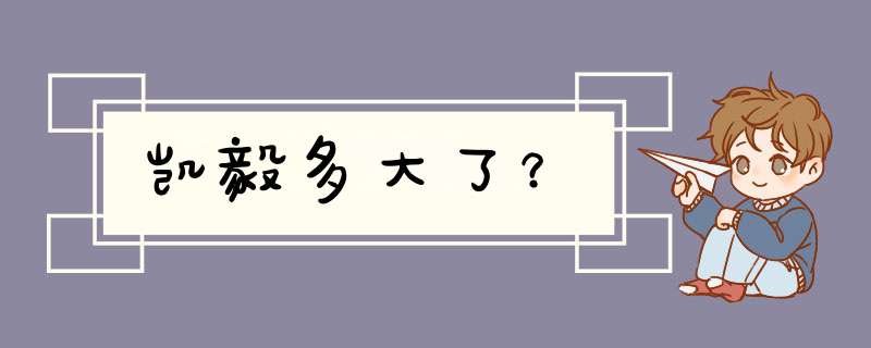 凯毅多大了？,第1张