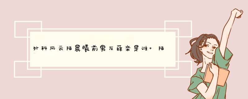 外科风云陆晨曦前男友薛栾是谁 陆晨曦前男友扮演者是胡歌？,第1张