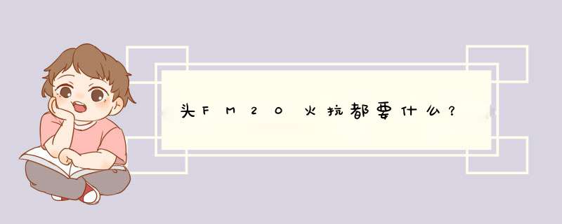 头FM20火抗都要什么？,第1张