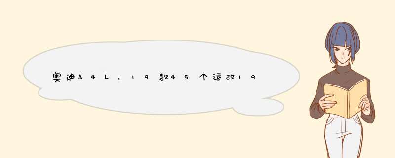 奥迪A4L：19款45个运改19寸轮胎加艾巴赫短簧加黑色亮条,第1张