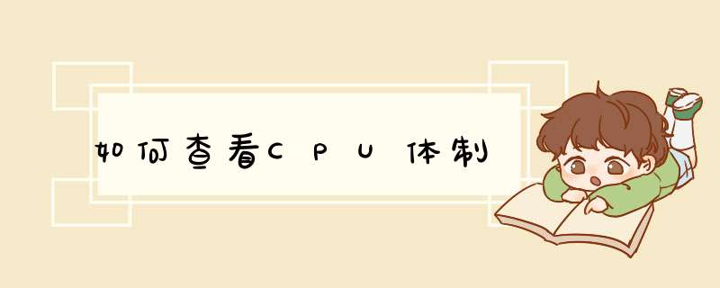 如何查看CPU体制,第1张