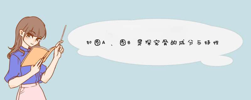 如图A、图B是探究骨的成分与特性的实验示意图，请按要求回答问题：（1）用镊子夹住一小段鱼肋骨放在酒精,第1张