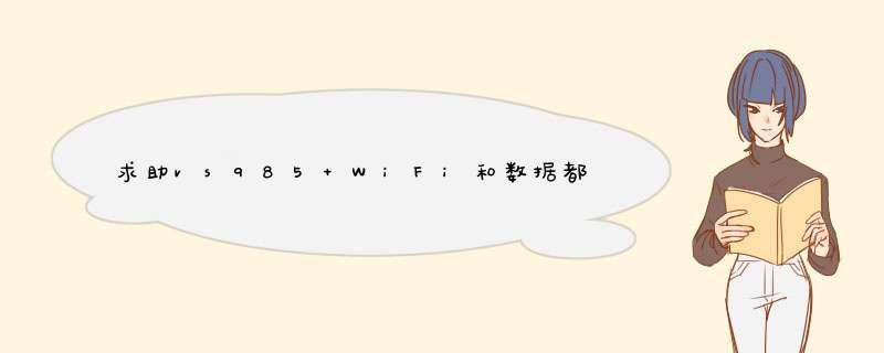 求助vs985 WiFi和数据都上不了网,第1张