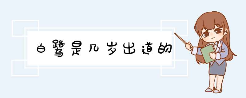 白鹭是几岁出道的,第1张