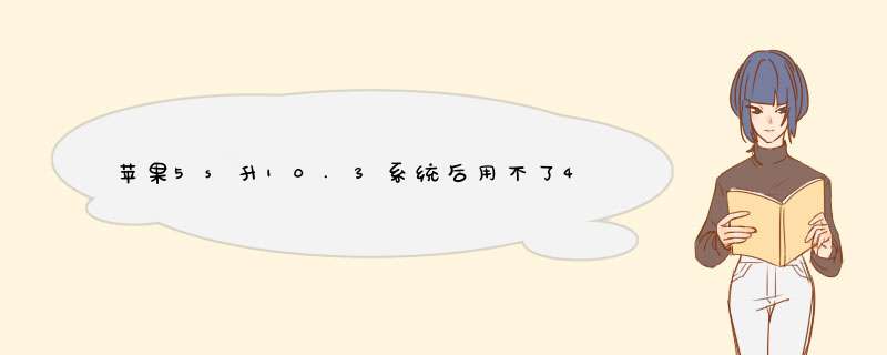 苹果5s升10.3系统后用不了4G网络怎么办呢？,第1张