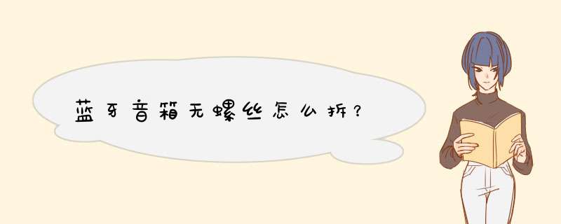 蓝牙音箱无螺丝怎么拆？,第1张