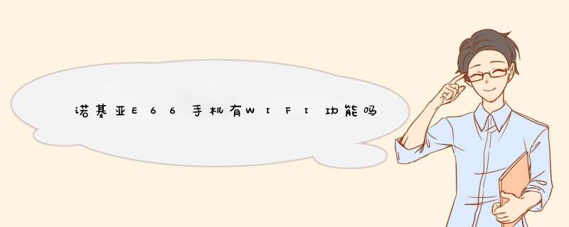 诺基亚E66手机有WIFI功能吗,第1张