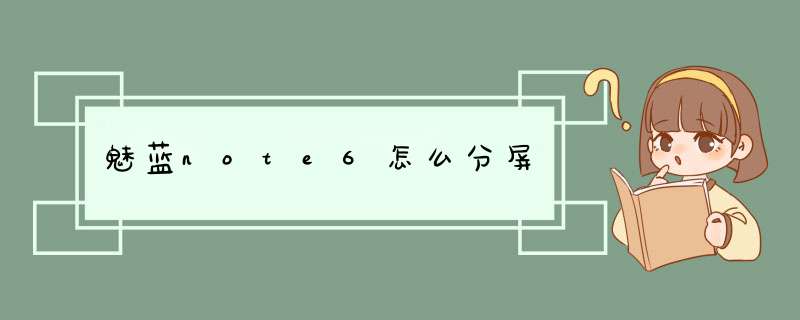 魅蓝note6怎么分屏,第1张