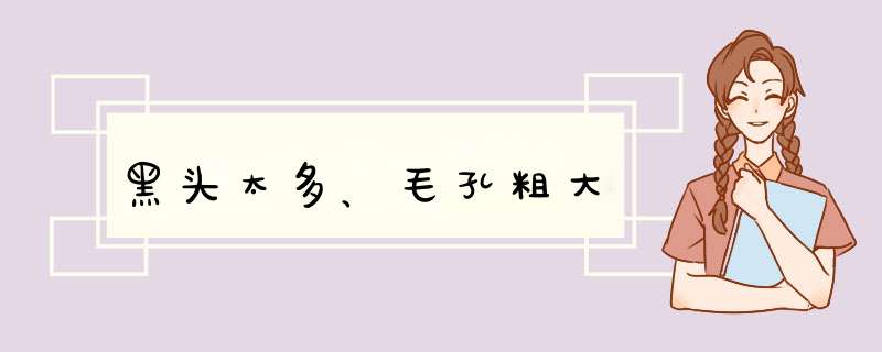 黑头太多、毛孔粗大,第1张