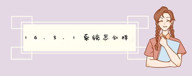 16.3.1系统怎么样,第1张