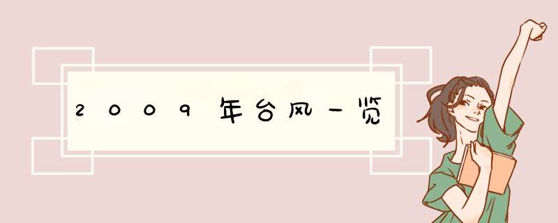 2009年台风一览,第1张