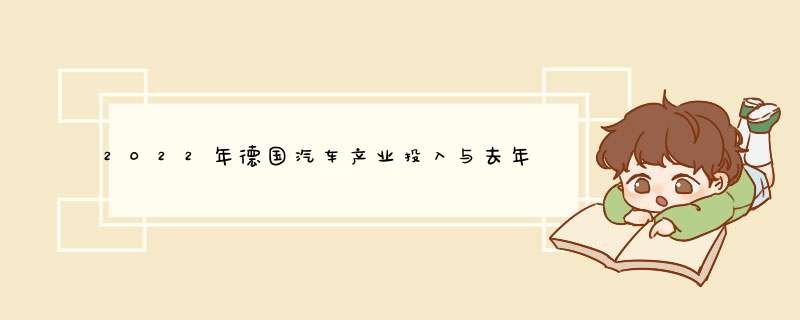 2022年德国汽车产业投入与去年增长多少,第1张