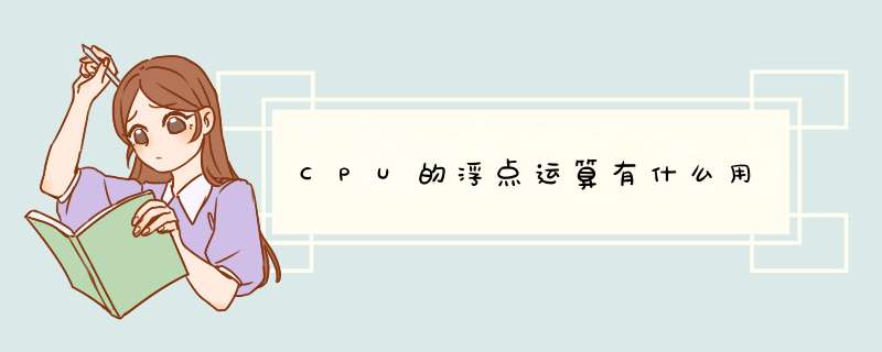 CPU的浮点运算有什么用,第1张