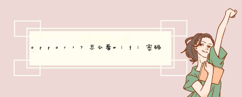 oppor17怎么看wifi密码？,第1张